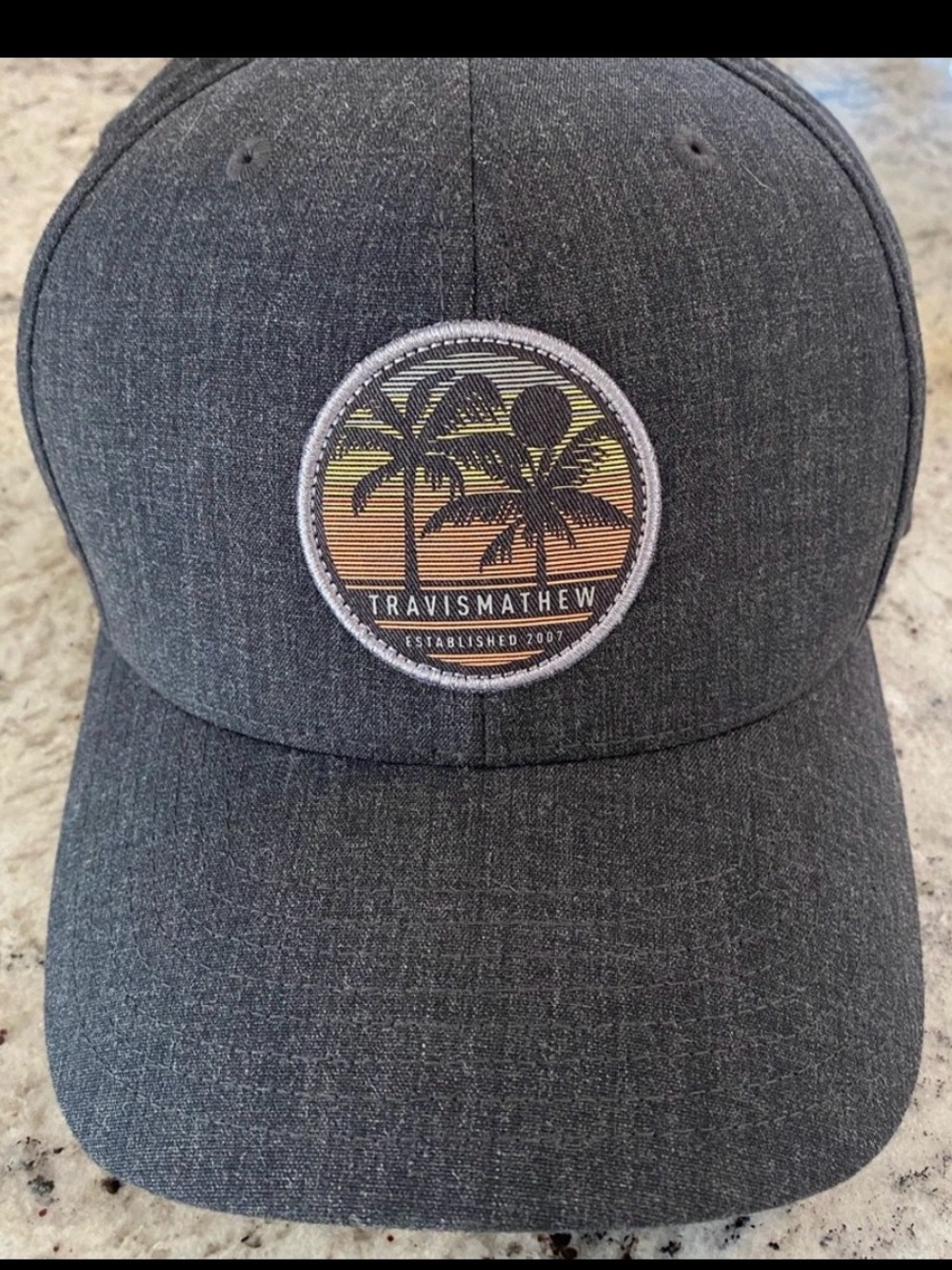 Travis Mathew Gray Hat with Sunset Patch *** Like New